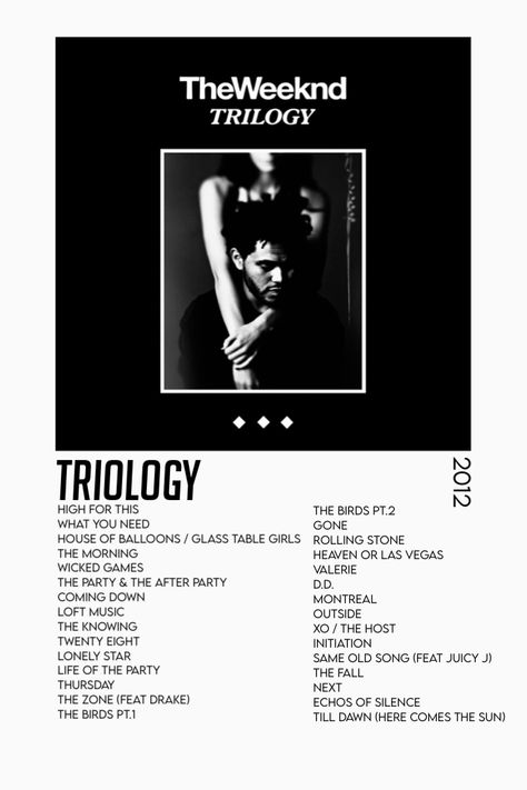 The Weekend Trilogy, Trilogy The Weeknd, Trilogy Poster, Weeknd Trilogy, The Weeknd Trilogy, The Weeknd Poster, Polaroid Posters, Bedroom Frames, Juicy J