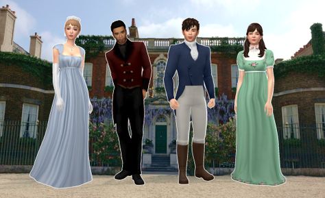 Sims Generations, Sims 4 Regency Cc, Period Drama Series, Sims 4 Decades Challenge, Sims Characters, Embroidered Stockings, Cc Folder, Hot Pink Hair, Sims 5