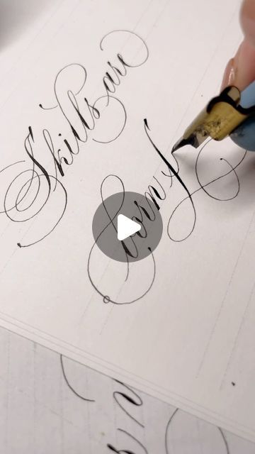 Paris Yang｜Calligraphy & Engraving on Instagram: "If you watch till the end then… You would see I did another version flourishing.  When we do calligraphy over and over again, I realise, I have formed a muscle memory/ habit of certain flourishing. But is it a bad thing? Having your own habit of writing ? Can we called it your style. Honestly I love flourishing, and I think my habit and my little imperfection have made people recognise my works.  So….what you think?  Is having your own form of imperfection/habit of style a bad thing?   #Copperplatecalligraphy #calligraphycommunity #copperplateflourishing #calligraphyquote#calligraphytaiwan#calligraphymasters #copperplate #copperplatescript #calligrapher #英文手寫#英文書法" Copperplate Calligraphy Flourishes, Flourishing Calligraphy, Calligraphy Engraving, Calligraphy Writing Styles, Flourish Calligraphy, Copperplate Calligraphy, Lettering Art, Hand Lettering Art, How To Write Calligraphy