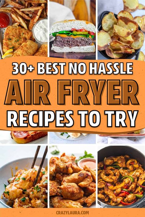 If you're looking for a few super easy recipes to try out in your new air fryer, check out this wide variety of ideas and recipes to make! Quick Air Fryer Recipes, Air Fryer Turkey Breast, Air Fryer Turkey, Actifry Recipes, Crazy Laura, Easy Recipes To Try, Air Fryer Recipes Snacks, New Air Fryer Recipes, Cooks Air Fryer