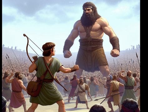 Jesus Christ Artwork, David And Goliath, Bible Quotes Images, Bible Characters, Fantasy Races, Quotes Images, Marvel Avengers, Lei Necklace, Bible Quotes