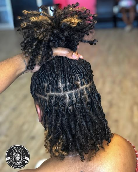 Coming Out Locs, Starter Locs With Loose Ends, Xs Locs, Small Locs With Curly Ends, C Part Locs, Halle Locs, 3c Locs, Starter Loc Sizes, Small Locs Black Women