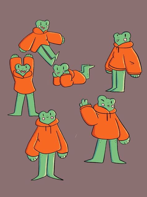 Frog Body Drawing, Frog People Drawing, Frog Oc, Drawing Myself, Frog Character, 달력 디자인, Frog Drawing, Frog Art, Cute Doodle Art