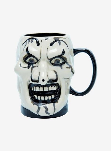 Terrifier Art The Clown Figural Mug, Gothic Bedroom Furniture, Horror Items, Terrifier Art The Clown, Art The Clown, Right Arrow Icon, Gothic Bedroom, Tv Horror, Boo Basket, Horror Makeup