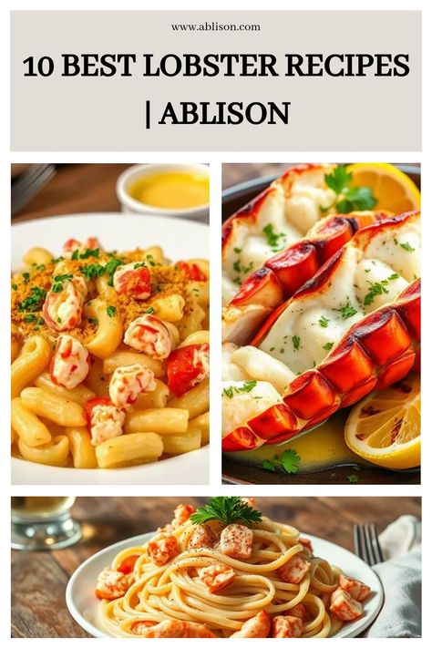 Find the ultimate lobster recipes that will elevate your dining experience; prepare to be amazed by these mouthwatering dishes! Precooked Lobster Recipes, Lobster Linguini Recipe, Leftover Lobster Recipes, Lobster Meat Recipes, Shrimp And Lobster Recipes, Lobster Meals, Lobster Thermidor, Grilled Lobster Tail, Frozen Lobster