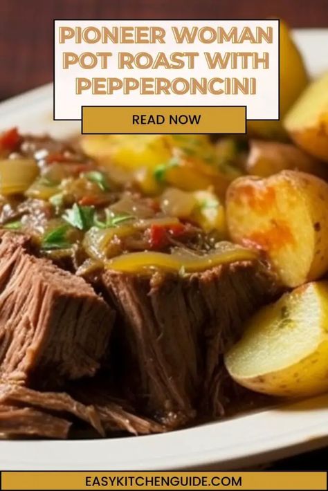 Chuck Roast Crock Pot Recipes With Pepperoncini, Chuck Roast With Pepperoncini, Pepperchini Roast, Pot Roast With Pepperoncini, Pioneer Woman Pot Roast, Roast With Pepperoncini, Chuck Roast Crock Pot Recipes, Roast Beef Crock Pot Recipes, Beef Roast Crock Pot