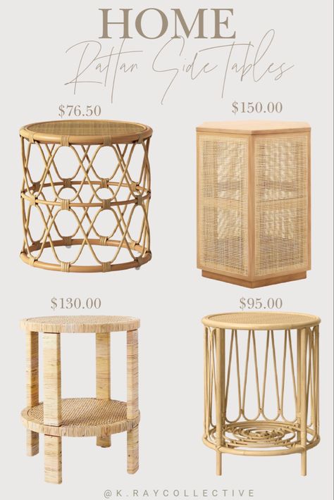 Can get enough of the rattan accent tables all under $150. Living room furniture | bedroom furniture | beach decor | fall decor | accent tables | side tables | seaside home | beach house | vacation home #beachhouse #accenttables #affordablefurniture #home #sidetable #livingroom #bedroom #falldecor#LTKFind Follow my shop @K.RayCollective on the @shop.LTK app to shop this post and get my exclusive app-only content! #liketkit #LTKhome #LTKstyletip @shop.ltk https://liketk.it/4gzP6 Beachy Bedroom Side Table, Rattan Accent Table, Beachy Side Table, Storage Basket With Lid, Room Furniture Bedroom, Beachy Bedroom, Beach House Vacation, Seaside Home, Storage Baskets With Lids