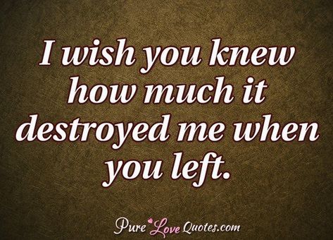 Wife Left Me Quotes, My Wife Left Me, Left Me For Someone Else Quotes, They Left Me Quotes, I Wish You Loved Me, I Wish You Knew, You Destroyed Me Quotes, She Left Me Quotes, You Left Me Quotes Relationships