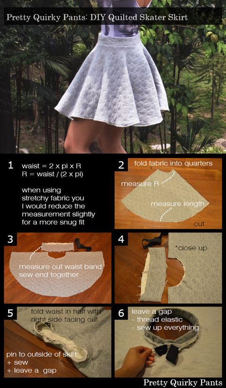 Make A Circle Skirt, Diy Circle Skirt, Pants Diy, Circle Skirt Tutorial, Circle Skirt Pattern, Quilted Skirt, Skirt Tutorial, Diy Vetement, Diy Skirt