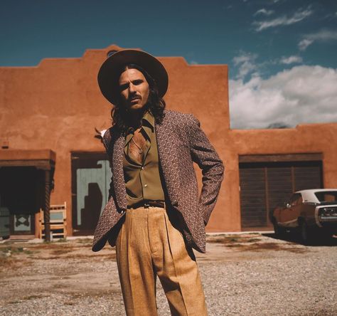 Mark Maggiori on Instagram: “Been hanging out for the last 4 days with @banditphotographer and his film buddy @tomwilker . These two genius have been following me…” 70s Western Fashion, Mark Maggiori, Western Inspired Outfits, 70s Mens Fashion, Urban Cowboy, One Peace, Cowboy Outfits, Mens Outfit Inspiration, Americana Fashion