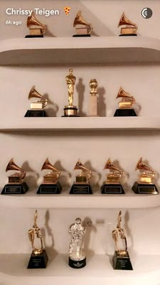 Welcome to Oghenemaga Otewu's Blog: Chrissy Teigen shows off John Legend's awards shel... Awards Shelf, John Legends, Terrence Loves You, Famous Lifestyle, Film Life, Career Vision Board, Dream Vision Board, Future Jobs, Dream Career