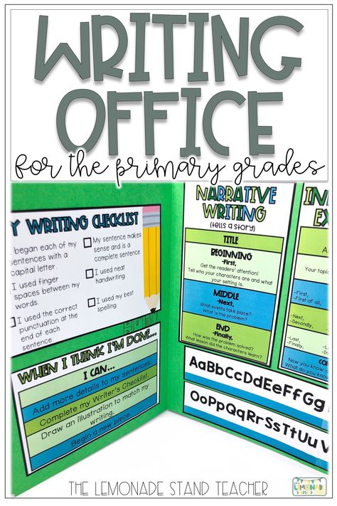 Writers Checklist, Writing Office Folders 3rd Grade, Writing Office First Grade, Writing Office Grade 2, Writing Workshop 2nd Grade, Writers Workshop 3rd Grade, 2nd Grade Writers Workshop, Writing Folders Second Grade, Writing Stations 3rd Grade