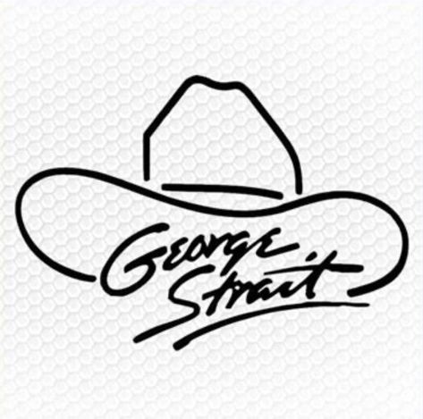 George Strait Tattoo Ideas, George Strait Tattoos, Music Tats, George Strait Quotes, Western Tattoo, King George Strait, Painting Table, Country Clothes, Silhouette Cameo Crafts