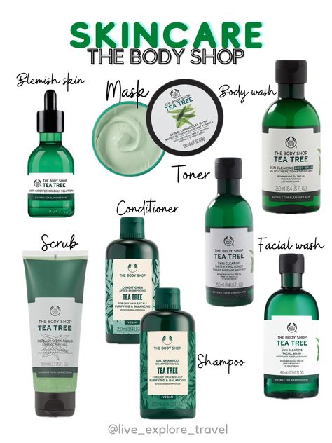 Facial Wash Packaging, Toner Packaging, Tea Tree Oil Face Wash, Tea Tree Skincare, Body Shop Products, Best Tea Tree Oil, Tea Tree Oil Skin, Lemon Facial, The Body Shop Tea Tree