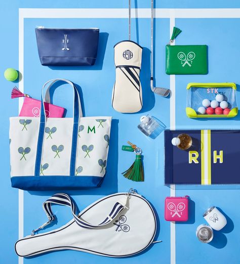 See you on the court and on the green. Accessories for tennis and golf lovers and monograms to match. Personalized Sports Gifts, Double Zipper Pouch, Leather Tassel Keychain, Clear Pouch, Leather Zipper Pouch, Waterproof Tote, Mark And Graham, Travel Jewelry Case, Luggage Accessories