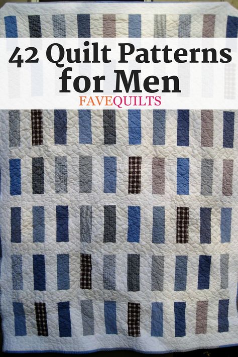 Take a look at our new collection of quilt patterns for men to find the perfect Father's Day project for your dad. Men’s Quilts, Quilt Patterns For Men, Quilts For Men Patterns, Plaid Quilt Pattern, Manly Quilts, Masculine Quilts, Quilts For Men, Plaid Quilts, Boys Quilt Patterns