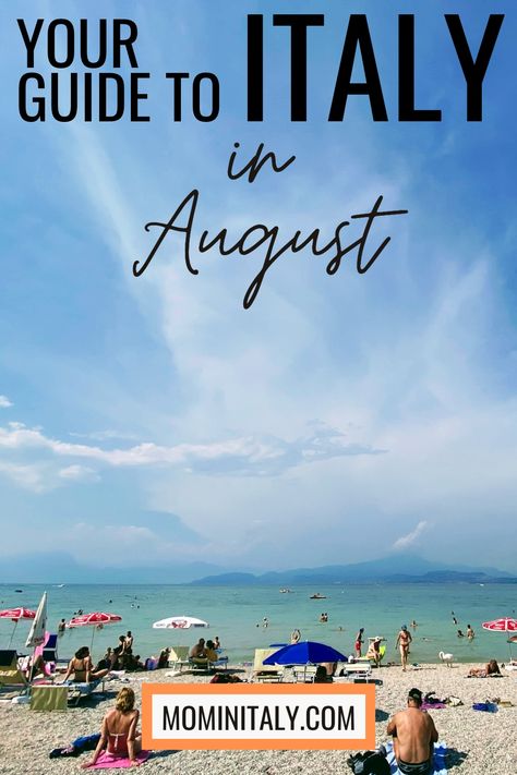 People sitting on a pebbly beach looking out at turquoise waters of Lake Garda, Italy.  Sunny day with wispy clouds. Italy In August Outfits, Where To Stay In Sicily Italy, Packing List For Italy In September, Italy In October Weather, Best Time Of Year To Visit Italy, Italy In August, Planning A Trip To Italy Budget, What To Pack For Italy, Italy Cruise