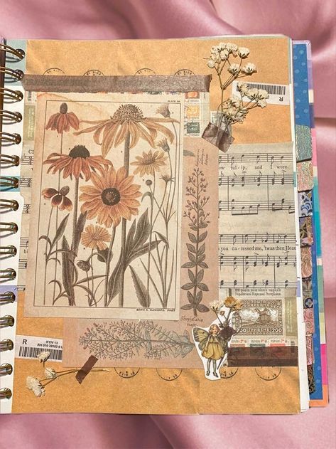 Vintage Journal Pages, Nature Junk Journal, Junk Journal Embellishments, Magazine Cover Ideas, Journaling Aesthetic, Journal Idea, Pen Pal Letters, Magazine Collage, Embellishment Diy