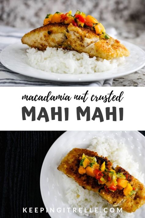 Crusted Mahi Mahi, Macadamia Nut Recipes, Mahi Mahi Recipes, Nut Recipes, Macadamia Nut, Fish Dinner, Ground Beef Recipes For Dinner, Hawaiian Food, Seafood Dinner