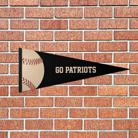 Sports Pennants, Baseball Pennants, Wall Flag, Sports Room, Pennant Flag, Vintage Classics, School Notebooks, Sports Decorations, School Team