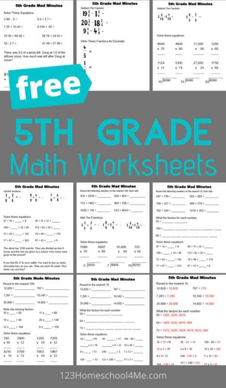 These 5th Grade Math Worksheets are a NO PREP and fun way to help your grade 5 students get extra math practice at school, at home, for summer learning, or extra learning to gain math fluency. 6th Grade Math Worksheets, 5th Grade Math Worksheets, Grade 6 Math Worksheets, Grade 5 Math Worksheets, 6th Grade Worksheets, 5th Grade Worksheets, Math Practice Worksheets, 6th Grade Math, Everyday Math