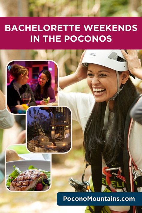 You’re in the bridal party: now it's time to start planning the ultimate bachelor or bachelorette trip to celebrate! Whether you're thinking spa retreat, winery tour, casino getaway, golf outing or wilderness adventure, the Pocono Mountains is the perfect one-stop shop for a big do before the big "I Do."

Located within easy driving distance of New York City and Philadelphia, the Poconos region is home to amazing places to stay and tons of activities for every season. Spa Retreats, The Poconos, Bachelorette Itinerary, Pocono Mountains, Golf Outing, Winery Tours, Spa Retreat, Bachelorette Trip, Bach Party