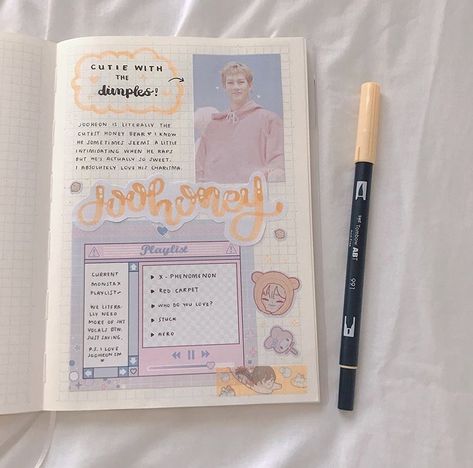 Who Do You Love, Bujo Ideas, Bullet Journal Ideas, Journal Spreads, Honey Bear, Journal Stationery, Journal Ideas, Spreads, Love Him