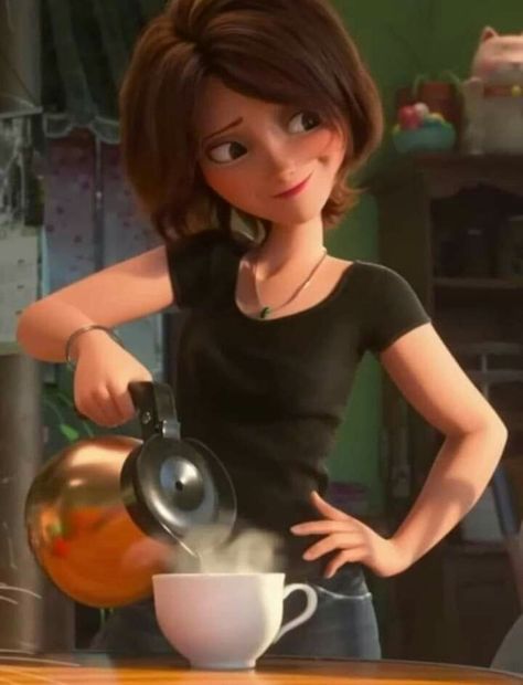 Romantic Animation Movies, Hot Animated Characters Disney, Hero From Big Hero 6, Big Hero 6 Edits, Brown Haired Character, Aunt Cass Big Hero 6, Smart Character, Big Hero 6 Film, Big Hero 6 Characters