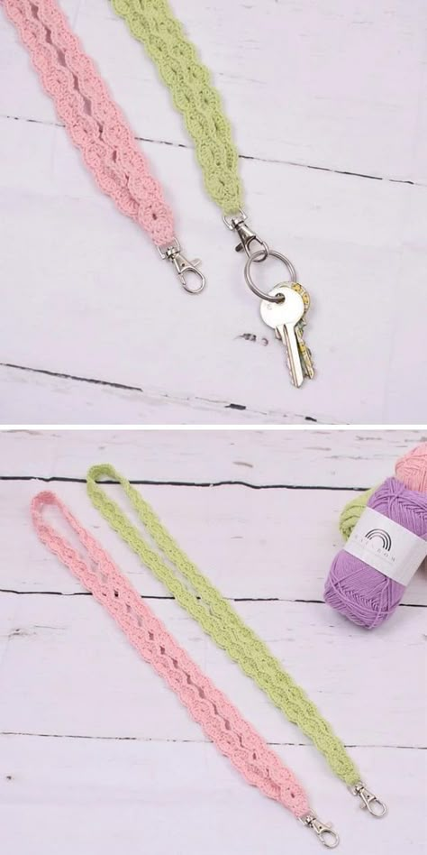 Stylish Crochet Fashion Accessories Crochet Lanyard Tutorial, Quick Crochet Keychain Free Pattern, Crochet Strap Pattern Free, Crochet Wristlet Pattern Free, Crochet Wristlet Keychain Pattern Free, Crochet Lanyard Pattern Free, Crochet Keychain Pattern Free Easy, Crochet Keychain Wristlet, Lanyard Crochet