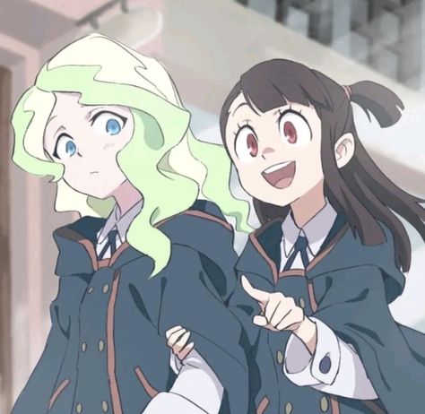 Akko And Diana, Top Anime Series, Cat World, My Little Witch Academia, Little Witch Academia, Unorganized Idea, 2000s Art, Witch Academia, Hello Kitty Drawing