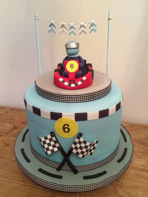 Go Kart Cake Go Kart Cake, Porsche Cake, Male Cakes, Racing Cake, 7th Birthday Cakes, Elephant Cakes, Racing Track, Race Car Birthday Party, Cupcake Birthday Cake