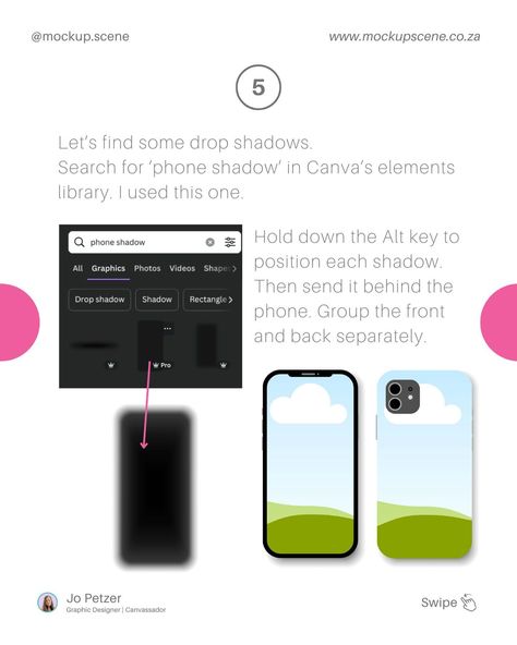 Let’s make a mockup in @Canva. Let’s build a simple 2-sided mobile phone mockup that you can use to display a pattern in the case (back), and a digital design like a website or social feed in the screen. This mockup is created using basic shapes with the shadow element from Canva Pro. You can sell your mockup but you can’t claim ownership of your mockup because it uses elements from Canva’s library that you can’t copyright so anyone can also create this same mockup to use or sell. 1. Grab... How To Use Mockups In Canva, Shadow Element, Phone Mockup, Canva Pro, Basic Shapes, The Shadow, A Pattern, Mobile Phone, Mockup