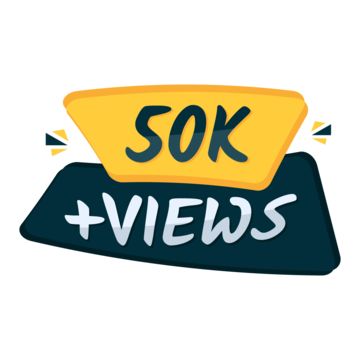 50k Views, Vector Banner, Thumbnail Design, Png Transparent Background, Design Vector, Png Transparent, Vector File, Graphic Resources, Transparent Background