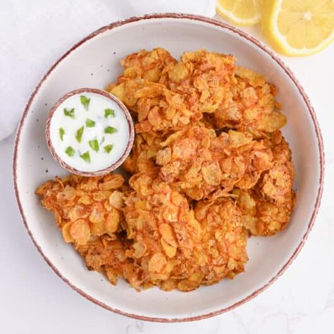 Healthy Cornflake Chicken Nuggets Recipe Healthy Protein Recipes, Baked Sweet Potato Wedges, Cornflake Chicken, Chicken Nuggets Recipe, Crispy Recipes, Baked Chicken Nuggets, Homemade Chicken Nuggets, Favorite Pasta Recipes, Chicken Nugget Recipes