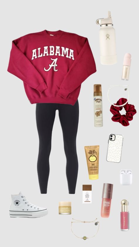 #bamarush#sorority #ootd#hoodie#lululemon Alabama Outfits, Alabama Gameday Outfit, Bama Gameday, Ootd Hoodie, Alabama Clothes, Alabama Hoodie, Preppy Ootd, Football Outfit, Cute Middle School Outfits