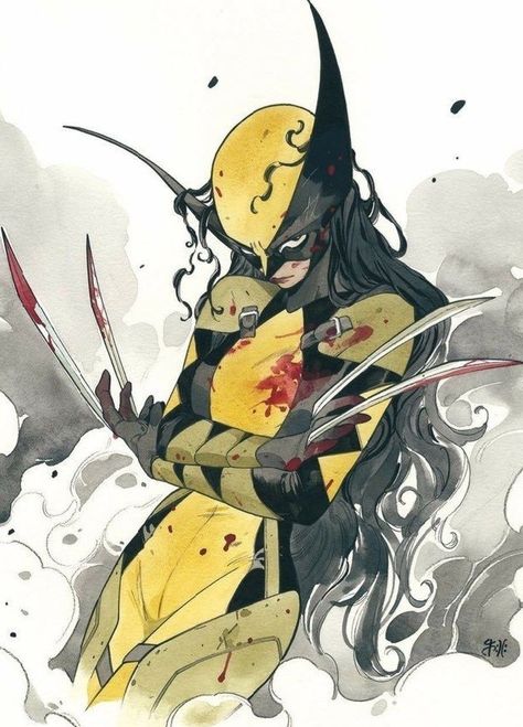 Peach Momoko, Laura Kinney, Dark Ages, Marvel, Yellow, Black, Art