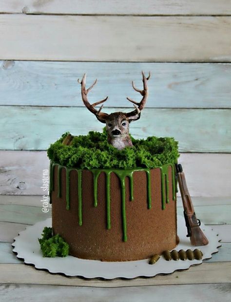 Hunting Theme Cake, Deer Birthday Cake, Deer Hunting Cake, Hunting Birthday Cakes, Deer Cake, Hunting Cake, Deer Cakes, Hunting Birthday, 80 Birthday Cake