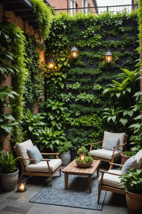 20 Cozy Outdoor Patio Ideas For Your Home – ToolzView Tree In Patio, Outdoor Patio Plants Ideas Decks, Terrace Plants Ideas Outdoor, Small Garden Patio Ideas, Living Walls Outdoor, Patio Wall Decor Outdoor, Designer Garden, Courtyard Gardens Design, Cozy Outdoor