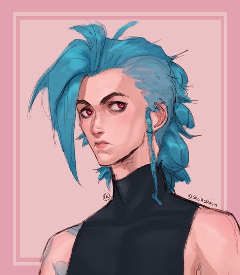 Jinx Arcane Genderbend, Arcane Genderbend, Jinx Genderbend, Male Jinx, League Legends, Jinx Arcane, Cosplay Inspo, Art Procreate, Gamer Pics