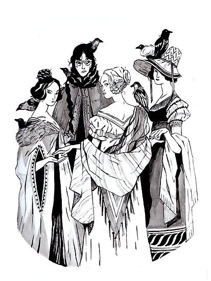 Buy 'Regency Witches' by cy-lindric as a iPhone Case/Skin, Case/Skin for Samsung Galaxy, Poster, Throw Pillow, Tote Bag, Art Print, Canvas Print, Framed Print, Art Board, Photographic Print, Metal Print, Greeting Card, Spiral Notebook, or ... Ink Wash Illustration, Regency Character Design, Cy Lindric, Witch Coven, Vertical Poster, Arte Sketchbook, Witch Art, Art Reference Poses, Pretty Art