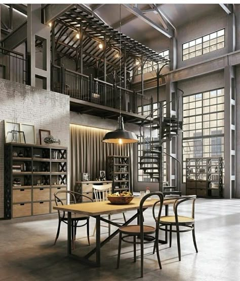 The Vintage Industrial Inspirations You Needed To Do A Home Makeover Mood Photos, Ny Loft, Industrial Loft Design, Loft Designs, Industrial Home Design, Dark Decor, Interior Design Per La Casa, Vintage Industrial Design, Industrial Style Decor