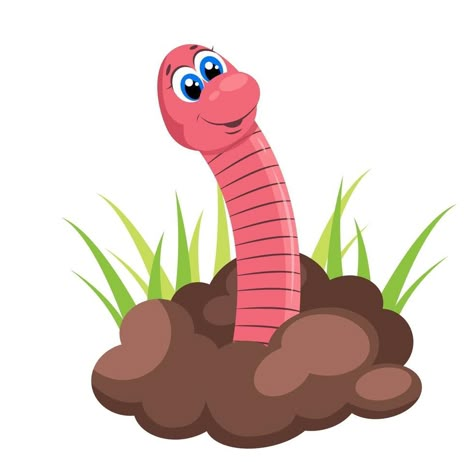 Earthworm Drawing, Worm Cartoon, Worm Drawing, Cacing Tanah, Earth Worm, Farm Cartoon, Speed Draw, Photoshop Backgrounds Free, Worm Farm