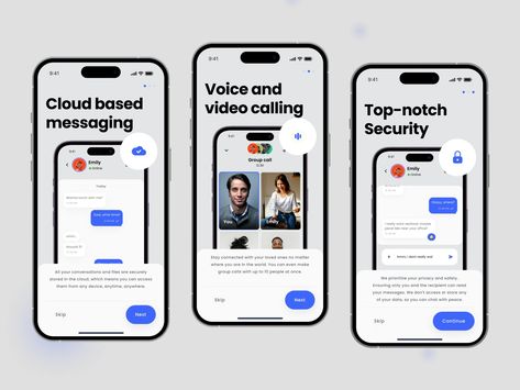 Onboarding App, Message App, App Onboarding, Onboarding Ui, Ux Kits, Mobile App Design Inspiration, App Interface Design, Onboarding Process, App Design Inspiration