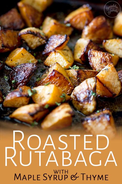 Oven Roasted Rutabaga, Vegan Rutabaga Recipes, How To Cook Rutabaga, Rutabaga Recipes, Roasted Rutabaga, Turnip Recipes, Roasted Sprouts, Produce Recipes, Turnips