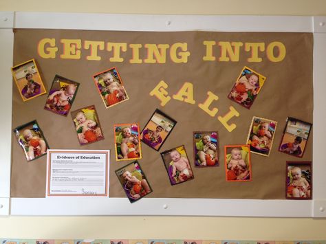 Look at hoe the children in the Infant 2 room "Get into Fall" our our school in Leesville, NC! Fall Bulletin Board Ideas Infants, Fall Themes For Infant Classroom, Thanksgiving Infant Bulletin Boards, Infant Fall Classroom Door, Infant Room Thanksgiving Bulletin Board, Fall Classroom Door, Infant Classroom, School Information, Classroom Door