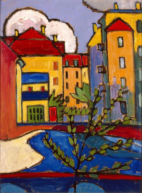 One of my favorite neighborhoods by one of my favorite artists. Gabriele Münter, George Grosz, Blue Rider, August Macke, Milwaukee Art, Milwaukee Art Museum, Haitian Art, Franz Marc, German Expressionism