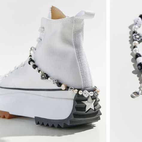 Converse Chain, Converse Decorated, Decorated Converse, Skz Concert, Ring Earring, Wedge Sneaker, Jewelry Diy, On Shoes, Key Chain