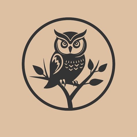 Hang Board, Owl Logo Design, Owl Icon, Simple Owl, Animals Logo, Owl Clipart, Owl Graphic, Owl Vector, Tshirt Painting