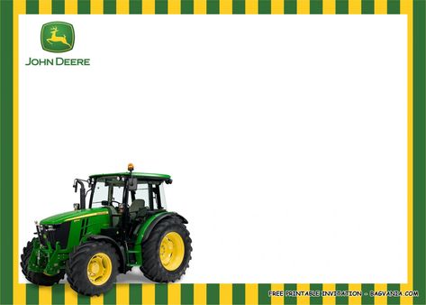 (FREE PRINTABLE) – John Deere Birthday Party Kits Template – FREE Printable Birthday Invitation Templates – Bagvania Tractor Birthday Invitations, John Deere Birthday Party, John Deere Party, John Deere Birthday, Hotwheels Birthday Party, Tractor Birthday Party, Snow White Birthday Party, Tractor Party, Hot Wheels Birthday