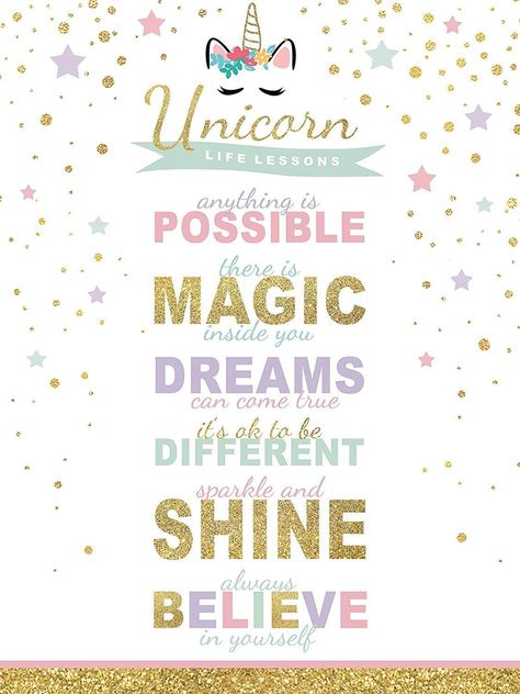 Girls Room Unicorn, Unicorn Sayings, Unicorn Cards, Unicorn Quotes, Unicorn Life, Unicorn Bedroom, Rainbow Sparkle, Unicorn Magic, Unicorn Pictures